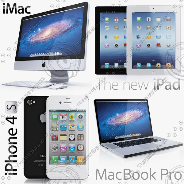 Apple electronics collection 2012 v1 3D Models