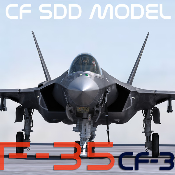 US NAVY F-35 CF-3 Lightning II with pilot 3D Models