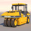 Pneumatic asphalt compactor