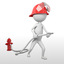 White firefighter with hose