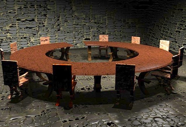 3d table model - Round table by GraphicGuru
