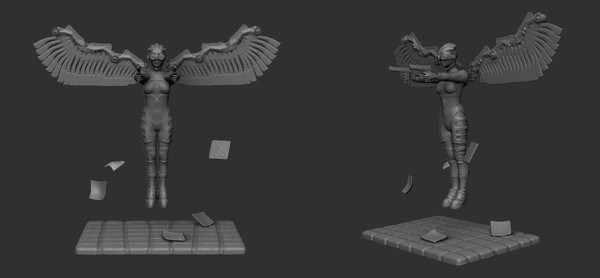 3d model woman warrior - Xeon by dentonvanzan