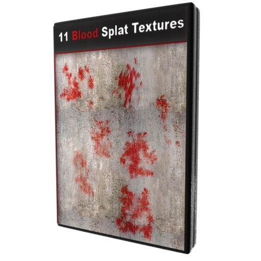 11 Blood Splatter Textures With Aplha Maps
