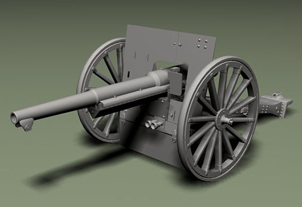 M1897 75mm Gun 3D Models