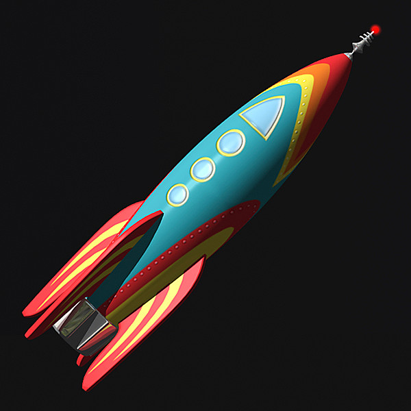 3d 3ds toy rocket - Toy Rocket by Hystoria