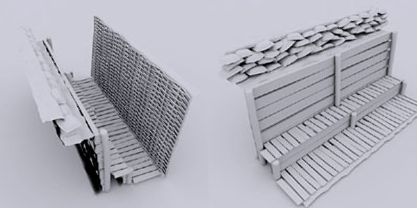 Trench wooden 3D Models