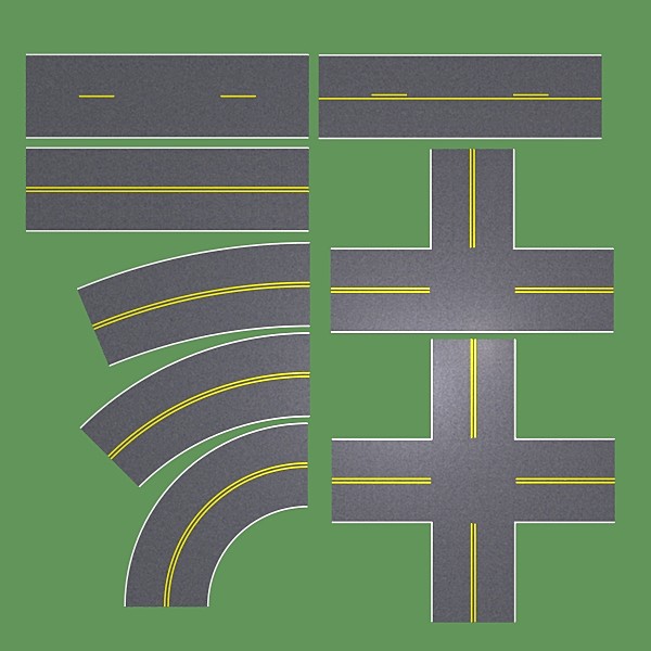 Roads Rural Plates Set Stock Photography
