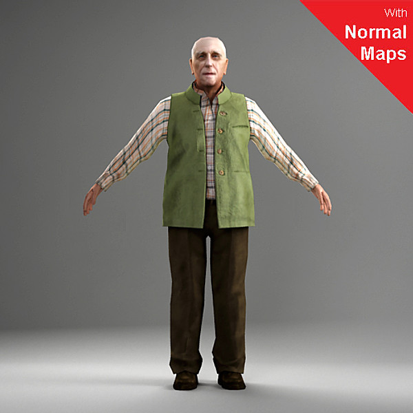 axyz characters human 3d model - CMan0027-Tp by axyzdesign