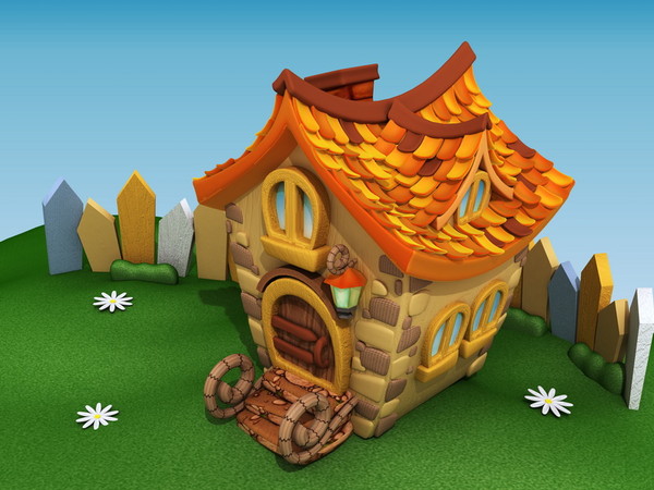 cartoon house. 3d Cartoon House - QwickStep