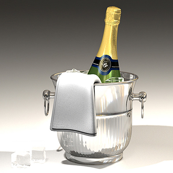 Champagne Bottle 3D Models