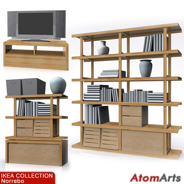 IKEA Living Room Storage 3D Models