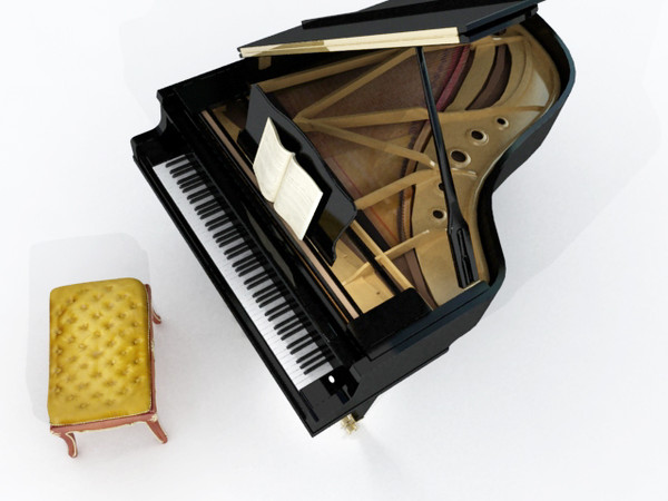 grand piano 3d max - GRAND PIANO by Nodexis