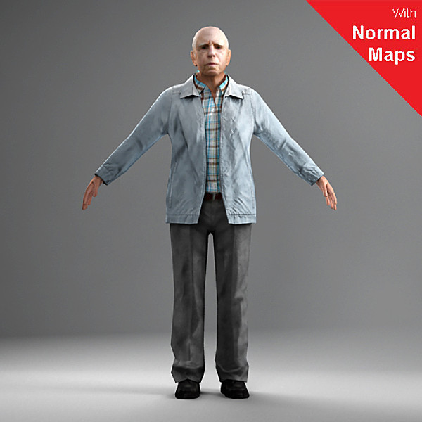 axyz characters human 3d 3ds - CMan0026-Tp by axyzdesign