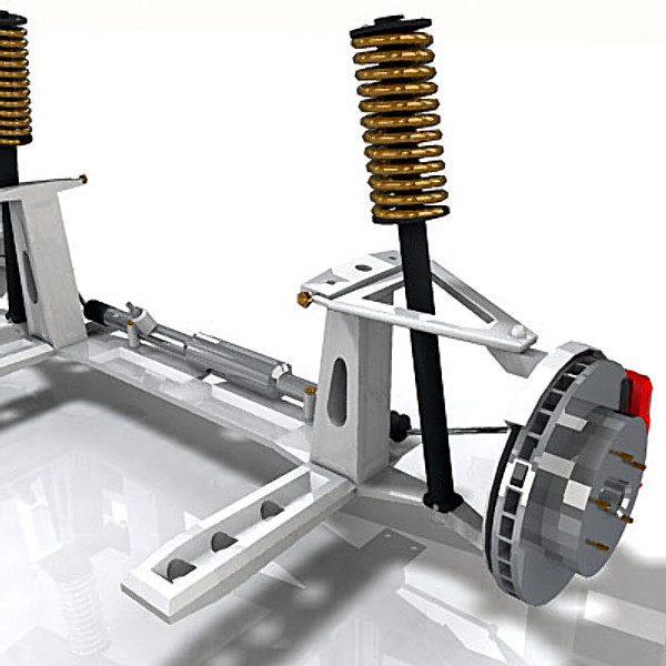 car suspension 3d model - Front suspension by QLEE