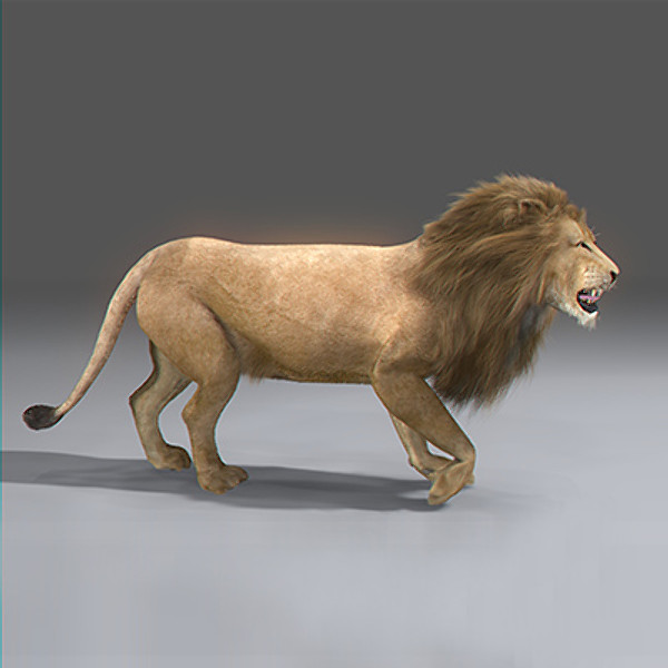 3ds max lion fur - Lion Animated by NONECG