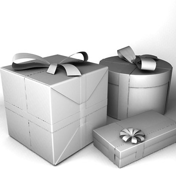 3d c4d gift cadeau box - gift_c4d.zip by C4DmodelSHOP