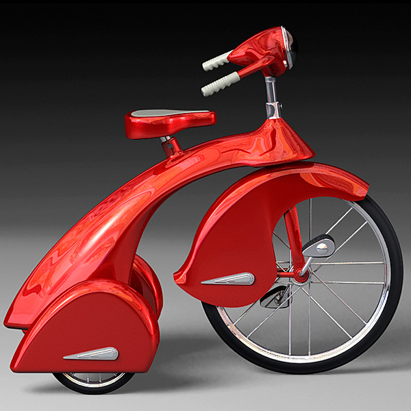 3d retro tricycle model - Retro Trike by Hystoria