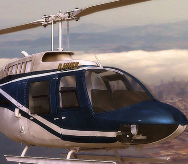 3d model of helicopter bell - Bell206 JetRanger helicopter by earth art