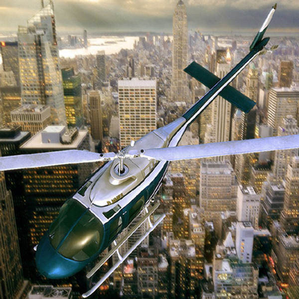 3d model of helicopter bell - Bell206 JetRanger helicopter by earth art