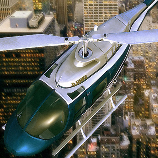 3d model of helicopter bell - Bell206 JetRanger helicopter by earth art