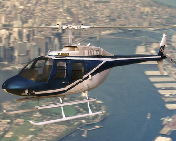 3d model of helicopter bell - Bell206 JetRanger helicopter by earth art
