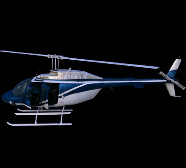3d model of helicopter bell - Bell206 JetRanger helicopter by earth art