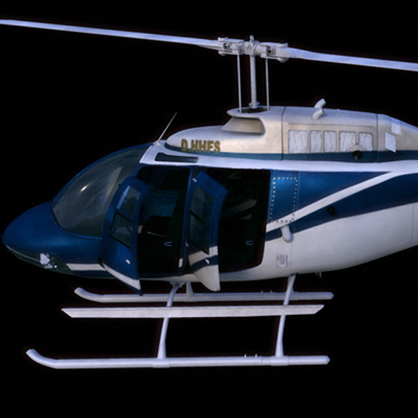 3d model of helicopter bell - Bell206 JetRanger helicopter by earth art