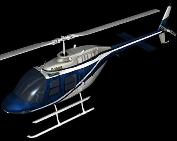 3d model of helicopter bell - Bell206 JetRanger helicopter by earth art