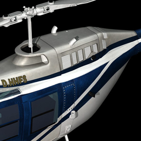 3d model of helicopter bell - Bell206 JetRanger helicopter by earth art