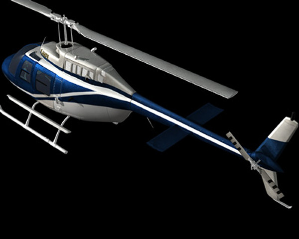 3d model of helicopter bell - Bell206 JetRanger helicopter by earth art