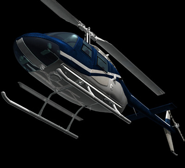 3d model of helicopter bell - Bell206 JetRanger helicopter by earth art
