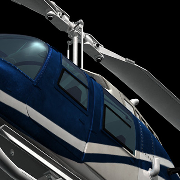 3d model of helicopter bell - Bell206 JetRanger helicopter by earth art