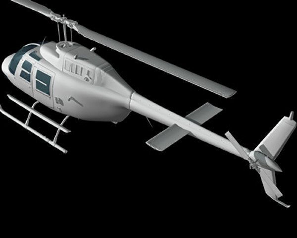 3d model of helicopter bell - Bell206 JetRanger helicopter by earth art