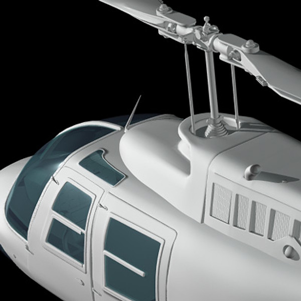 3d model of helicopter bell - Bell206 JetRanger helicopter by earth art