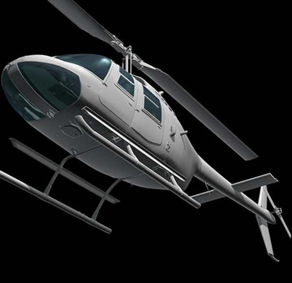 3d model of helicopter bell - Bell206 JetRanger helicopter by earth art