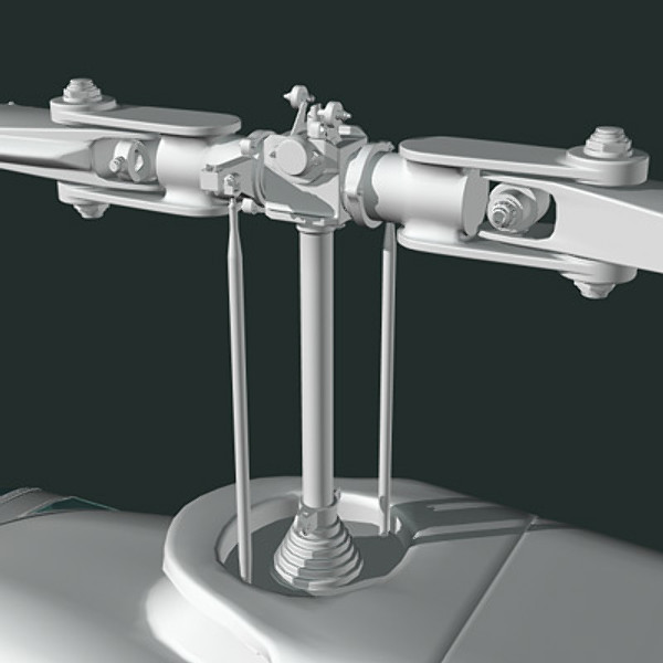 3d model of helicopter bell - Bell206 JetRanger helicopter by earth art