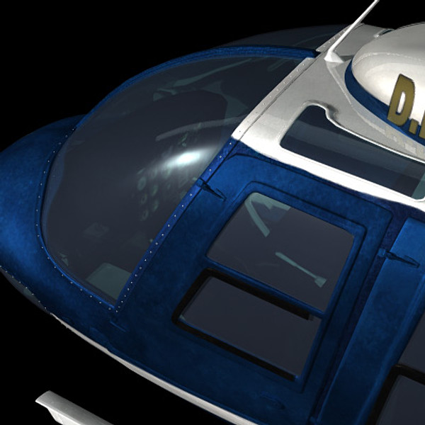 3d model of helicopter bell - Bell206 JetRanger helicopter by earth art
