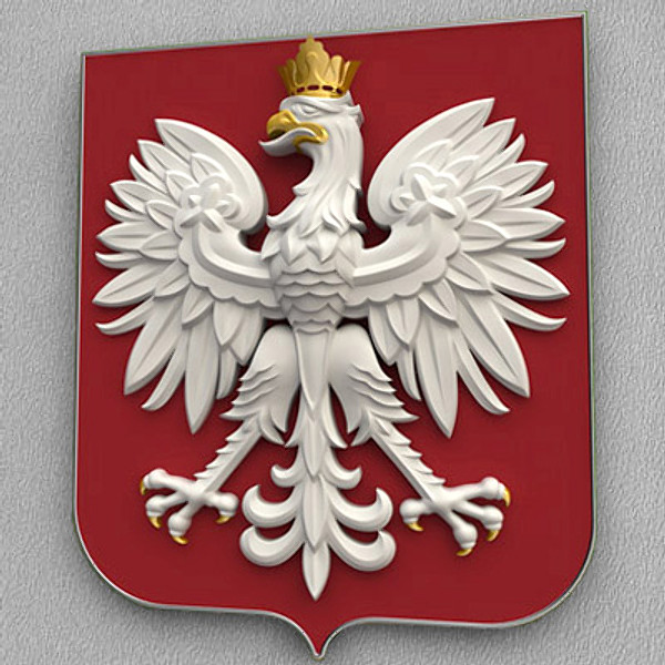 coat arms poland 3d model - State Seal of Poland by Igor Yakovlev