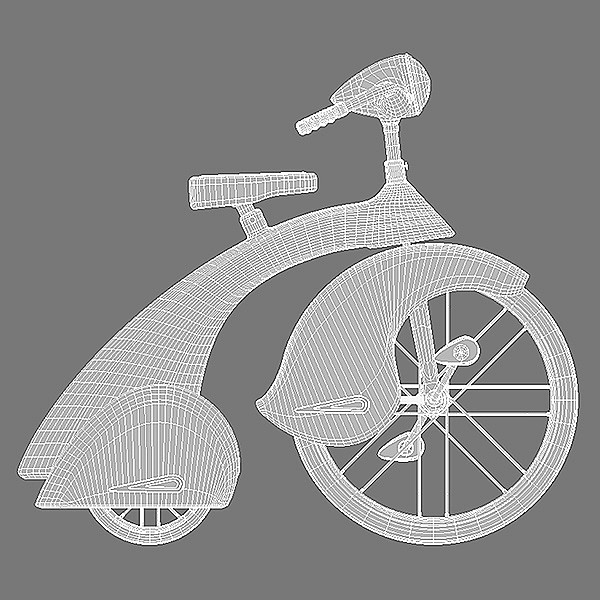 3d retro tricycle model - Retro Trike by Hystoria