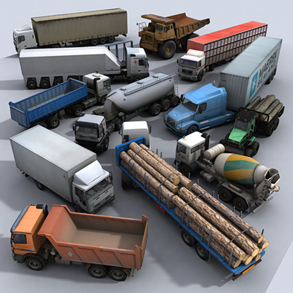 3d model realtime trucks vol 1 - Trucks Collection Vol.1 by papillon