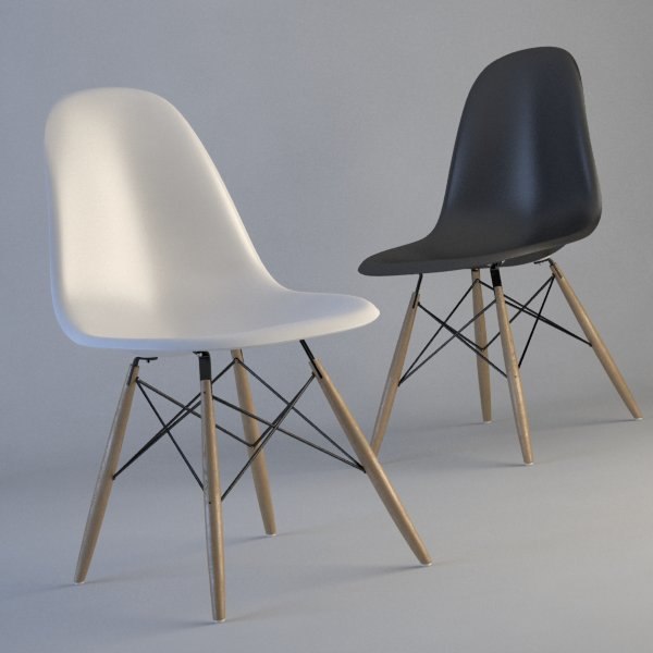 3d 3ds chair charles eames plastic - Eames Plastic Side Chair by BBB3viz