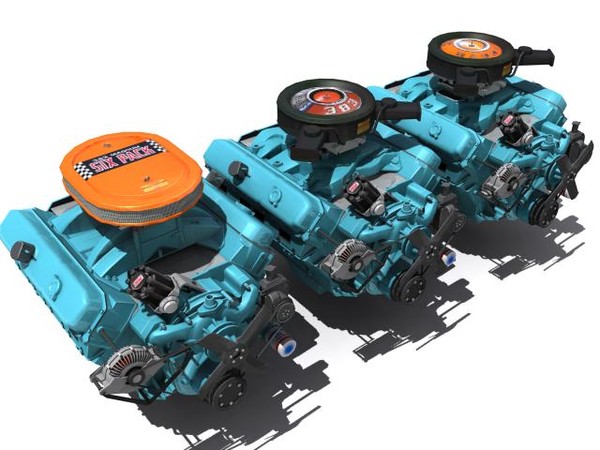 maya crysler v8 engine 383 - MOPAR 383 V8 by fled