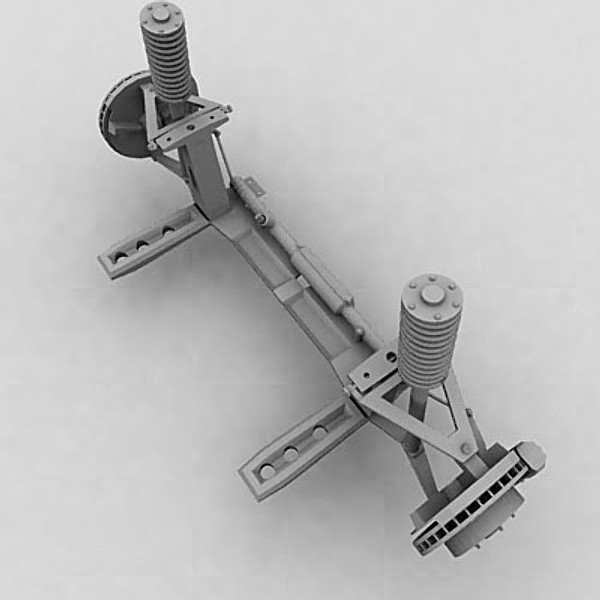 car suspension 3d model - Front suspension by QLEE
