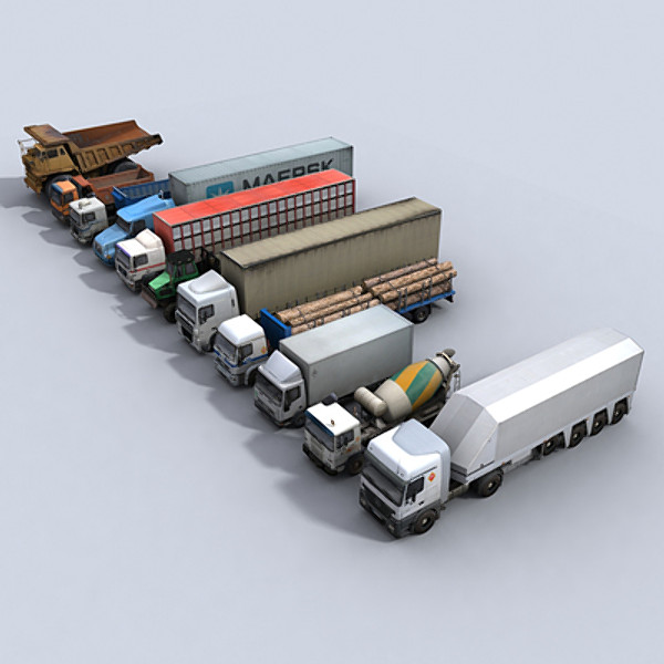 3d model realtime trucks vol 1 - Trucks Collection Vol.1 by papillon