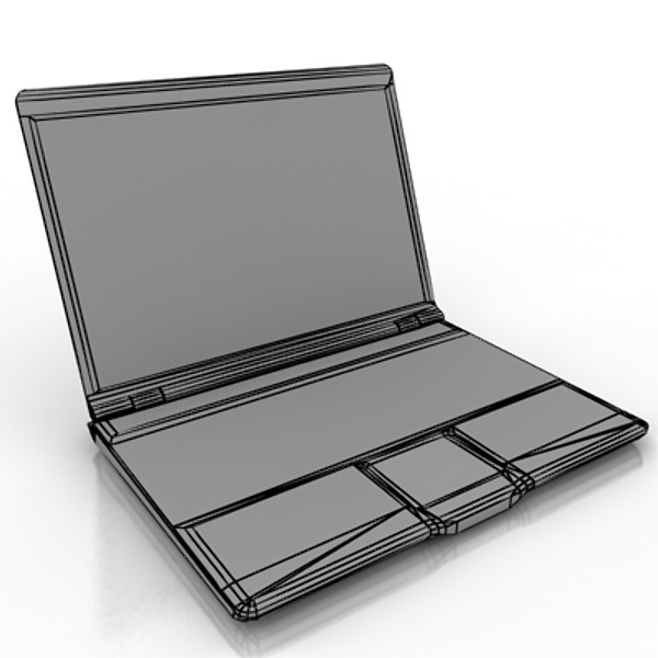 laptop pc 3d 3ds - PC laptop 6 by StepanProkop