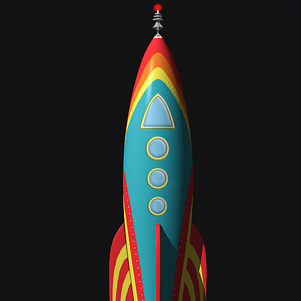 3d 3ds toy rocket - Toy Rocket by Hystoria