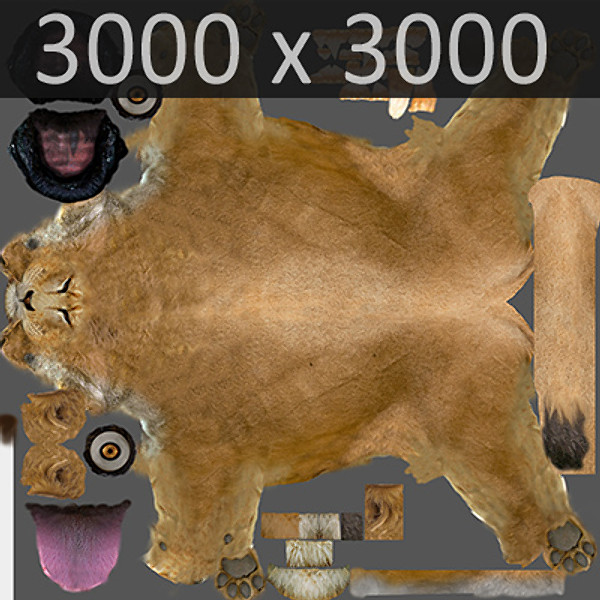 3ds max lion fur - Lion Animated by NONECG