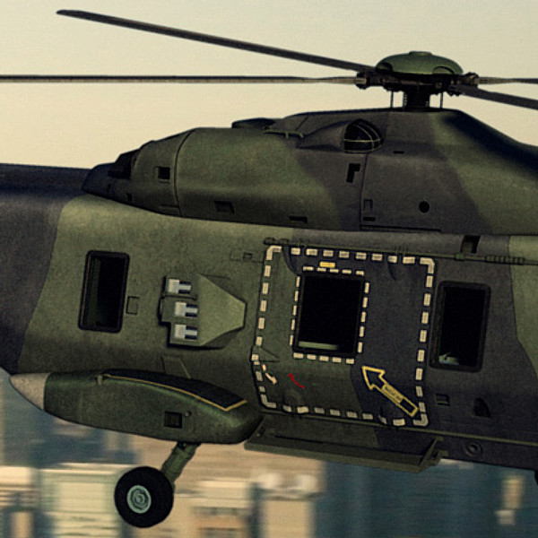 european helicopter nh90 3d model - NH90 helicopter (GER) by earth art
