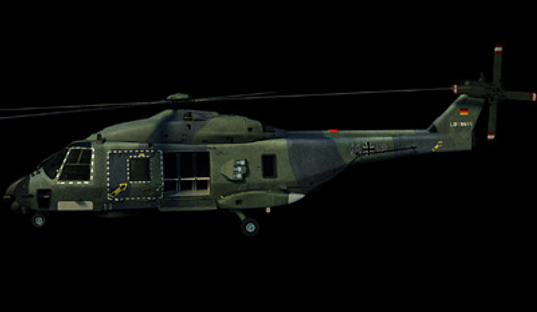 european helicopter nh90 3d model - NH90 helicopter (GER) by earth art