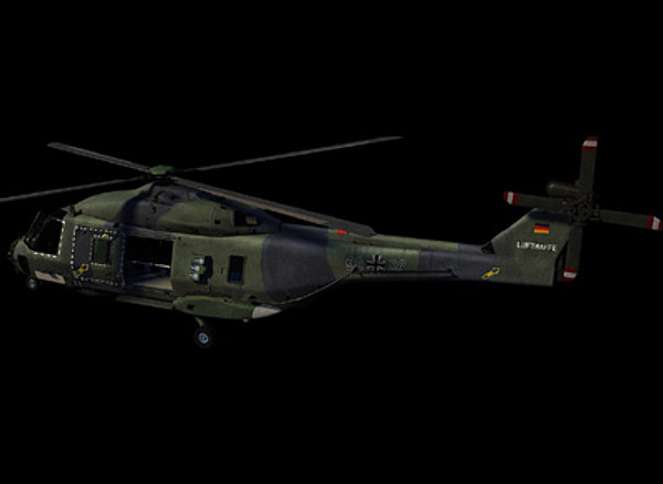 european helicopter nh90 3d model - NH90 helicopter (GER) by earth art